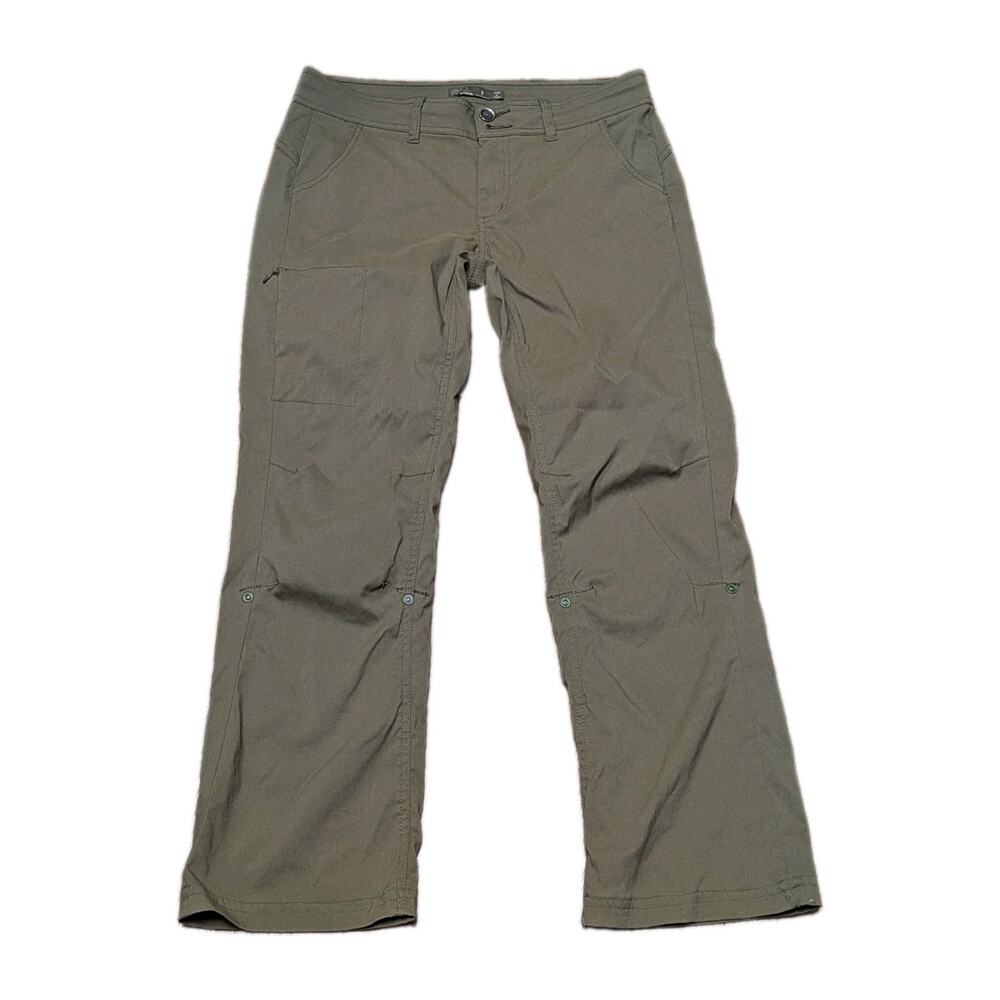 Prana Womens Pants Green Size 8 Halle Cargo Hiking Roll Tab Quick Dry Camping